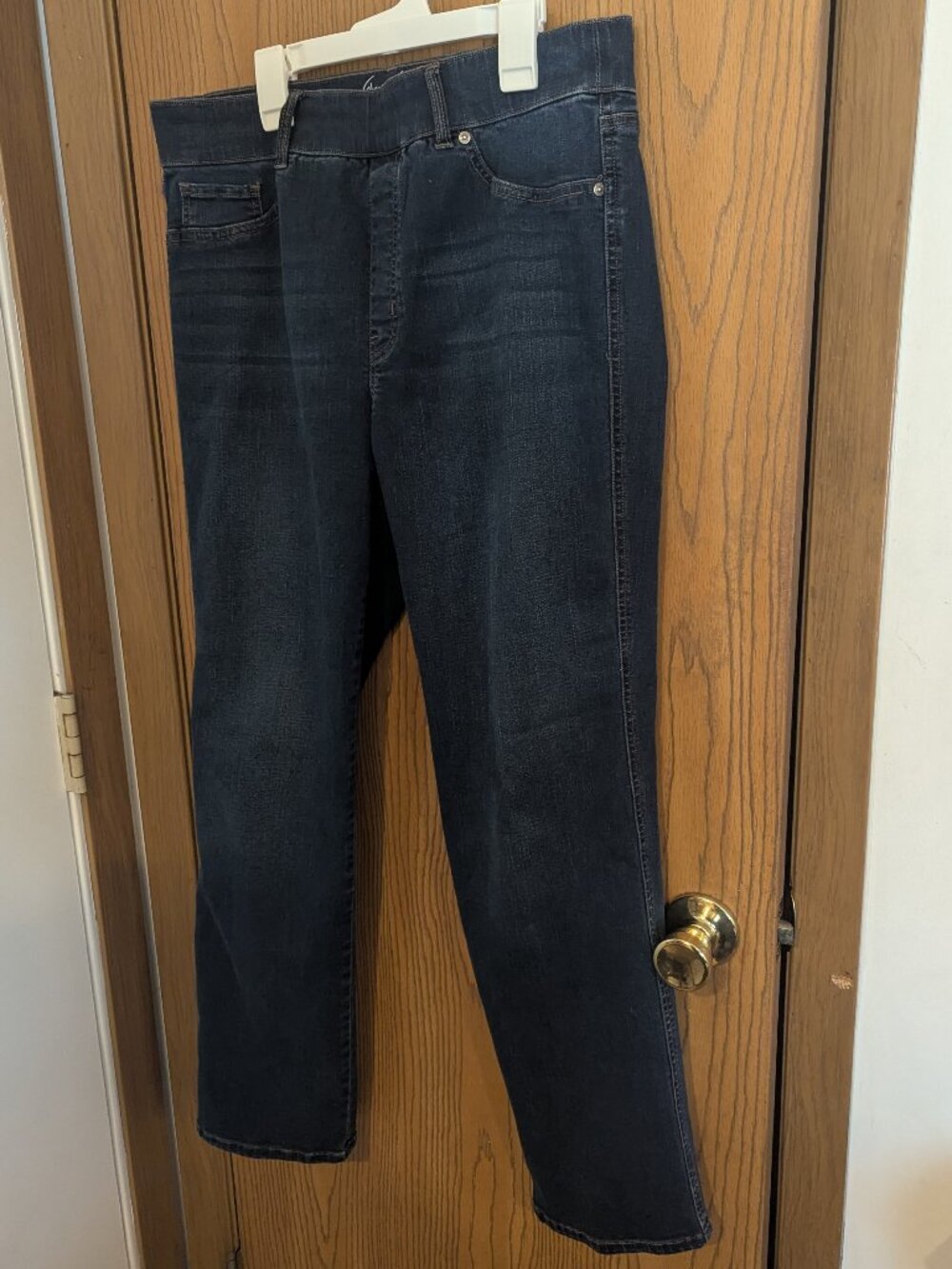 Gloria Vanderbilt Shape Effect High Rise Straight Leg Denim Blue Jeans-14 S